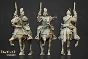Highlands Miniatures The Black Riders / Pistoliers / Outriders Unit
