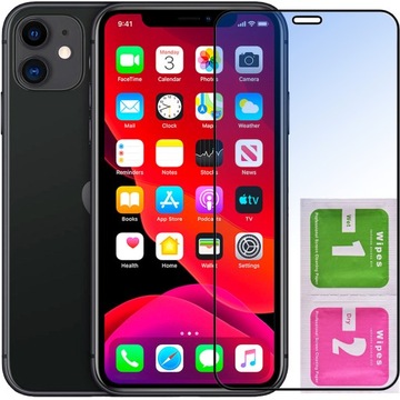 SZKŁO HARTOWANE 9D do IPHONE 11 / XR NA CAŁY EKRAN