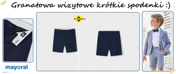 GRANATOWE WIZYTOWE KRÓTKIE SPODENKI 3267 3486 3542 MAYORAL 92 cm