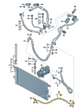 AUDI OE 80A816741AF PŘÍVOD KLIMATIZACE
