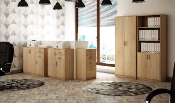 Открытая офисная полка, книжный шкаф R6 SONOMA ROB