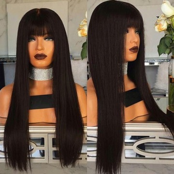 WHIMSICAL W Long Straight Black Wigs For Women