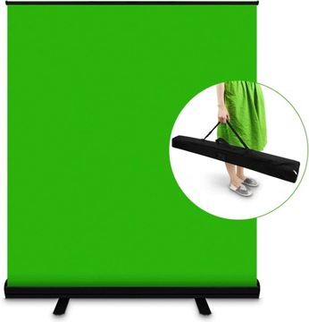 TŁO FOTOGRAFICZNE GREEN SCREEN ZIELONE 110x200CM SEDGEWIN