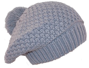 ШЕРСТЯНОЙ БЕРЕТ С ПОМПОНОМ ZK-03