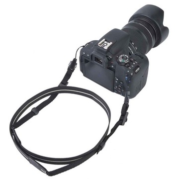Черный хлопковый ремешок для фотокамеры