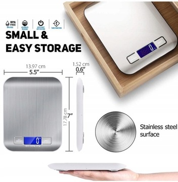 ЭЛЕКТРОННЫЕ ТОЧНЫЕ ЖК-КУХОННЫЕ ВЕСЫ 10 кг/1 г