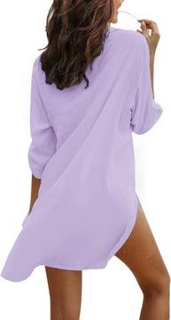 Damski strój kąpielowy okrycie plażowe koszula bikini kostium kąpielowy, M