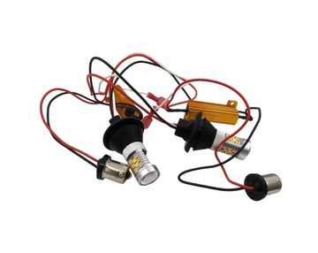СВЕТОДИОДНЫЕ ДХО ПОВОРОТЫ + ДНЕВНЫЕ ОГНИ 28SMD 2в1 BA15S P21W ULTRA POWERFUL
