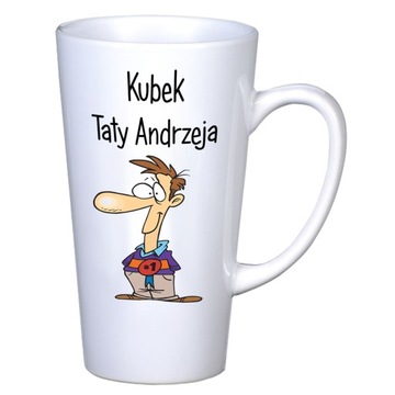 KUBEK LATTE DLA TATY Z IMIENIEM NA PREZENT WZORY