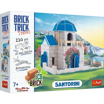 KLOCKI BRICK TRICK BUDUJ Z CEGŁY PODRÓŻE WYSPA SANTORINI GRECJA 7+ TREFL