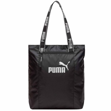 PUMA CORE BASE SHOPPER SPORTOWA TOREBKA TORBA MIEJSKA RAMIĘ ZAKUPY CZARNA