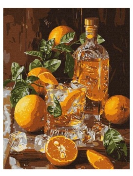 Малювання за номерами - Помаранчевий.. 30x40 см