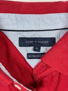 Tommy Hilfiger polo męskie red regular fit logo XL