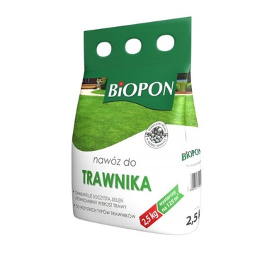 BIOPON NAWÓZ DO TRAWNIKA GRANULAT 2,5KG RÓWNOMIERNY WZROST SOCZYSTA ZIELEŃ