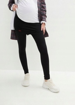 Bonprix 40 LEGGINSY CIĄŻOWE ZE SPÓDNICZKĄ