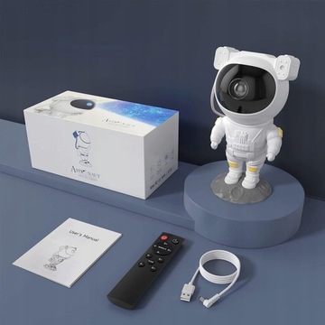 PROJEKTOR GWIAZD NIEBA LED LAMPKA NOCNA ASTRONAUTA