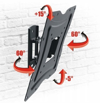 ВРАЩАЮЩАЯСЯ РЕГУЛИРУЕМАЯ УНИВЕРСАЛЬНАЯ ПОДВЕСКА ДЛЯ ТЕЛЕВИЗОРА VESA SLIM 13–42 дюйма
