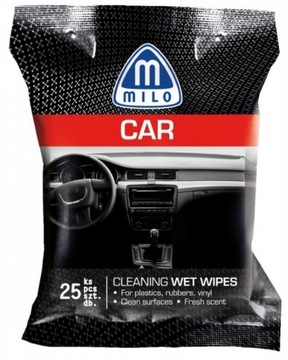 Chusteczki Milo Car Do Czyszczenia deski rozdzielczej samochodu 25 Szt