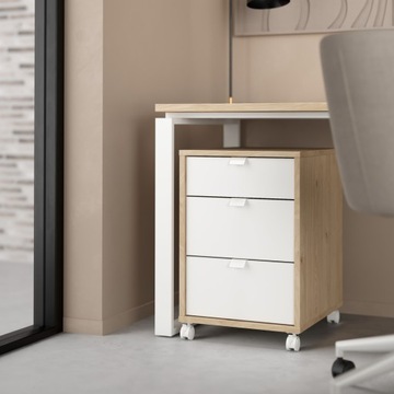 Kontenerek pod biurko SIGN 61 x 48 x 41 cm jackson hickory biały mat