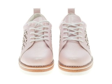 Ажурные туфли на платформе А19-7082 Розовый, размер 39