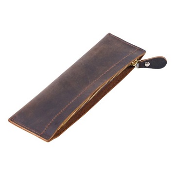 Pen Case Multipurpose Makeup Brush Storage Bag Universal Stationery Coffee