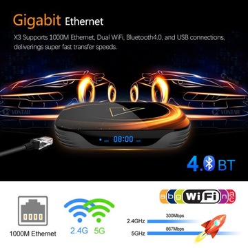 Сетевой плеер VONTAR X3 S905X3, ТВ-приставка Android 9.0, XINJIA-SKU55879-4+32 ГБ