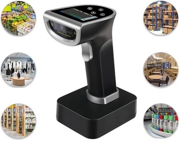 Беспроводной Bluetooth-сканер QR 1D считыватель штрих-кодов 2D с подставкой