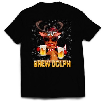 KOSZULKA ŚWIĄTECZNA BREWDOLPH PIWO RENIFER M
