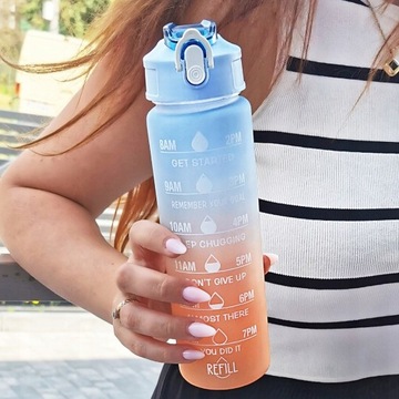 BUTELKA NA WODĘ BIDON Z MIARKĄ FITNESS 900ml