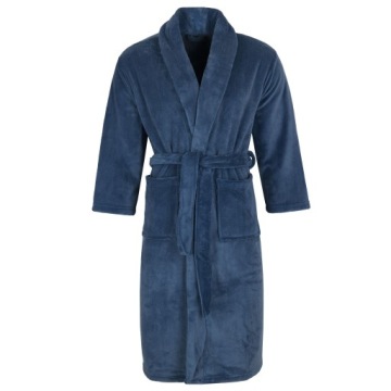 SZLAFROK MĘSKI NIEBIESKI GRUBY MIĘSISTY ROZ.L A99