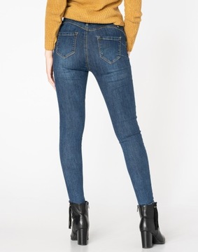 Spodnie Damskie Jeans Rurki Modelujące Push 696 S