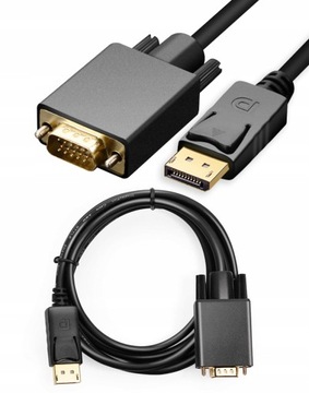 АДАПТЕР DisplayPort-VGA DP КАБЕЛЬ