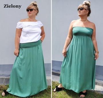 Zwiewna długa spódnica plus size 2XL 3XL 4XL 5XL