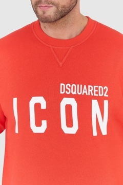DSQUARED2 Czerwona bluza z dużym logo ICON S