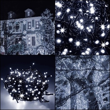 РОЖДЕСТВЕНСКИЕ ОГНИ 500 СВЕТОДИОДНЫХ НАРУЖНЫХ ОГНИ 27.5M ЭЛЕКТРИЧЕСКИЕ ОГНИ РОЖДЕСТВЕНСКИЕ ОГНИ