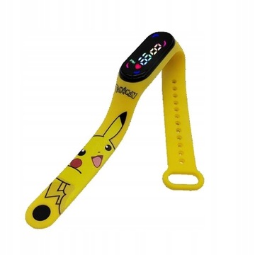 ZEGAREK cyfrowy kolor LED PIKACHU POKEMON watch band dla dzieci prezent