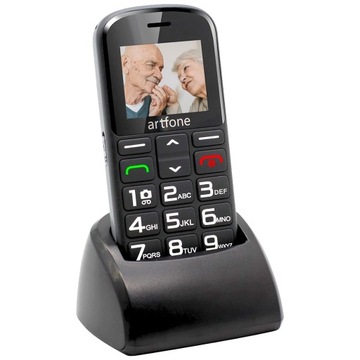 Telefon dla seniora artfone CS182 SOS Duże Klawisze Ładowarka Biurkowa