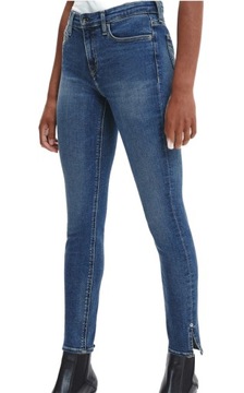 Calvin Klein Jeans obcisłe dżinsy do kostki ze średnim stanem J20J217040 26