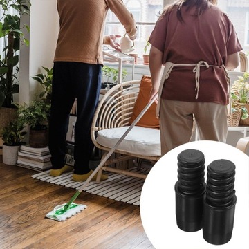 Концы ручки метлы. Пластиковая резьба.