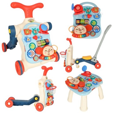 Интерактивный развивающий стол-толкатель 5 в 1