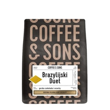 Czarna Kawa Coffee and Sons Brazylijski Duet 250g ziarna nie aromatyzowana