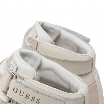 Guess Obuwie Damskie Wysokie Sneakersy VYVES Beżowe Nude Z Logo 40 EU