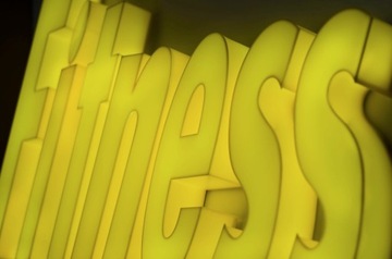 Блок объемных букв со светодиодной подсветкой, лицевая сторона, 60 см.