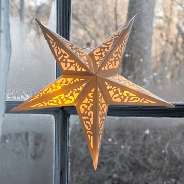 3D PAPER STAR LED Рождественский витражный светильник 50СМ