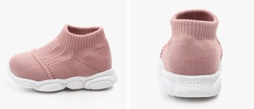 Кроссовки СПОРТИВНАЯ ОБУВЬ для девочек, ТКАНЬ, гибкие, без шнуровки, 22/23, 13 см