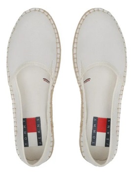 TOMMY JEANS ESPADRYLE DAMSKIE BIAŁE WSUWANE Z LOGO 39 3F9G5*