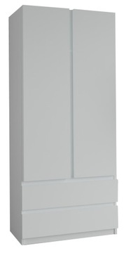 SZAFA MALAVI 70x190 - BIAŁA - SZAFA UCHYLNA / OTWIERANA Z SZUFLADAMI