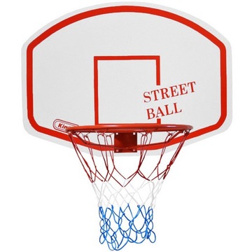 Tablica do koszykówki kimet street ball+obręcz biało-czerwona