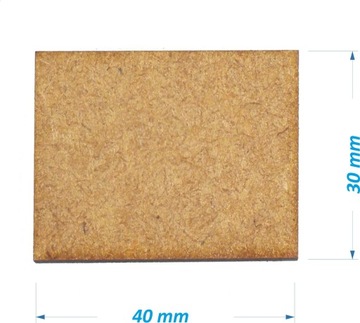 MDF/HDF Bases 40x30 mm Podstawki pod figurki 20 szt.