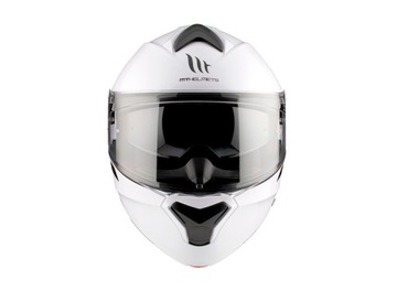 MT Genesis SV szczękowy kask motocyklowy z blendą biały połysk XL